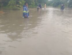 Babinsa Koramil 1403-12/Bone Bone Pantau Banjir di Desa Bungadidi