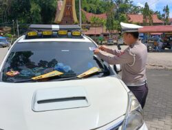Satlantas Polres Tana Toraja Sosialisasi Keselamatan bagi Pengguna Roda Empat dan Dua