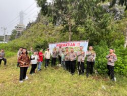 Polres Tana Toraja Gelar Penanaman Pohon, Sambut HUT Bhayangkara Ke 78