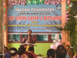 Puncak Proses Akademik, UPT SMPN Satap 2 Bittuang Gelar Ibadah Penamatan Kelas IX