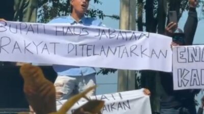 Muak dengan Janji Palsu, Massa Kembali Demo Depan Kantor Bupati Luwu Utara