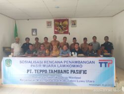 PT. Teppo Tambang Pasific Sosialisasi rencana penambangan pasir muara lamiko miko