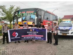 Bulan Bakti: Satlantas Polres Luwu Utara Gelar Ramp Check Pastikan Kelaikan Armada Bus di Terminal Masamba