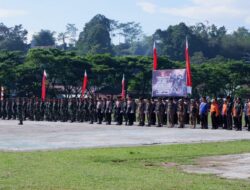 Polres Tator Ikut Meriahkan Upacara HUT TNI ke-79 Di Kodim 1414/Tator