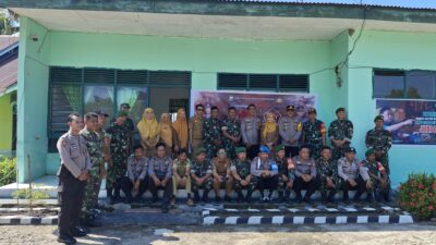 HUT TNI ke 79, Kapolsek Didampingi Camat Malangke Barat Sambangi Koramil 1403-10