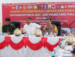Kesiapan Pengamanan TPS Dan Distribusi Logistik Pilkada 2024, Polres Tator Gelar Rakor Lintas Sektoral