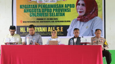 Anggota DPRD Provinsi Hj. Maryani Ali Gelar Pengawasan APBD 2025 di Desa Patilereng Kepulauan Selayar