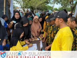 DPD Partai Golkar Gowa Sukses Laksanakan Pasar Murah dan Cek Kesehatan Gratis