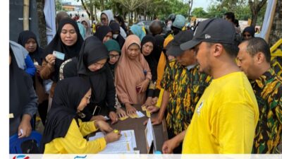 DPD Partai Golkar Gowa Sukses Laksanakan Pasar Murah dan Cek Kesehatan Gratis