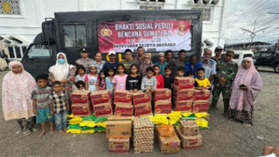 Paguyuban Tathya Dharaka Akpol 2005 Salurkan Bantuan untuk Korban Banjir di Aceh, Sumut, dan Sumbar