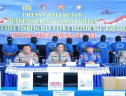 Kapolda Sulsel Pimpin Press Conference Pengungkapan Tindak Pidana Destructive Fishing dan Satwa Dilindungi