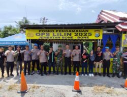 Wakapolres Luwu Utara Tinjau Pos Pam Jembatan Bone-Bone, Pastikan Kesiapan Operasi Lilin 2025