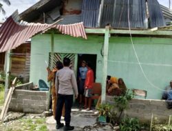 Angin Puting Beliung Terjang Desa Arusu, Kapolsek Malangke Barat Turun Langsung Pantau Lokasi