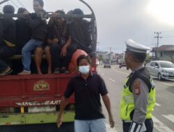 Cegah Kecelakaan Fatal, Sat Lantas Polres Luwu Utara Ingatkan Bahaya Pick Up Angkut Penumpang